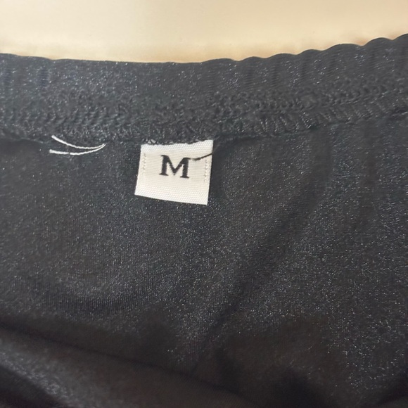 NWOT TRASHY LINGERIE Black High-Waisted Dance Panties in velvet and shiny sz M - Picture 6 of 9